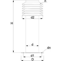 Ansaugs&auml;ule V2A Edelstahl EWT Ansaugturm Wohnrauml&uuml;ftung DN315