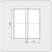 Steckverbinder f&uuml;r L&uuml;ftungsrohr aus Edelstahl V2A (Nippel), ohne Dichtung, &Oslash; 450 mm, L&uuml;ftung NW450